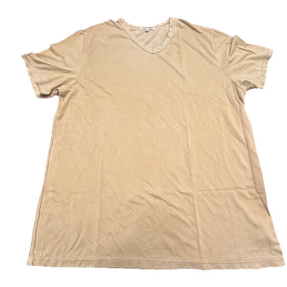 Cotton Citizen Men XL Classic V- Neck Tee Short Sleeve Vintage Taupe New - Picture 1 of 6